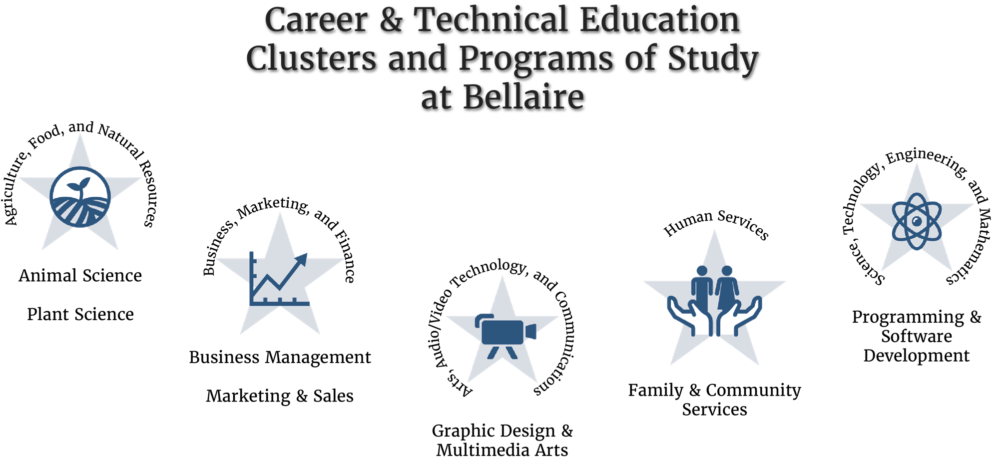 Icons of clusters and programs of study at Bellaire